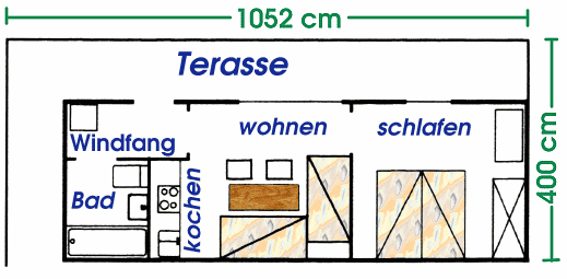 Plan der Wohnung B
